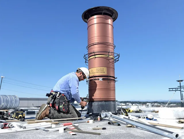 Installed chimney liner by Azusa Chimney Sweep in Azusa, CA