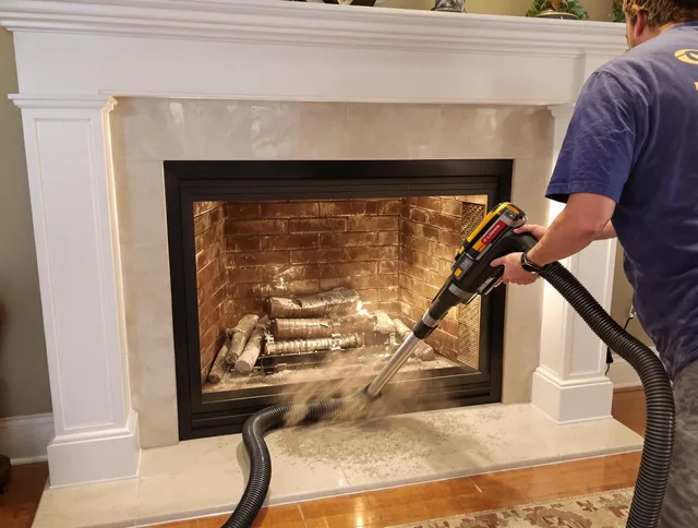 Fireplace cleaning performed by Azusa Chimney Sweep in Azusa, CA