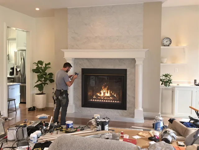 Newly installed fireplace by Azusa Chimney Sweep in Azusa, CA